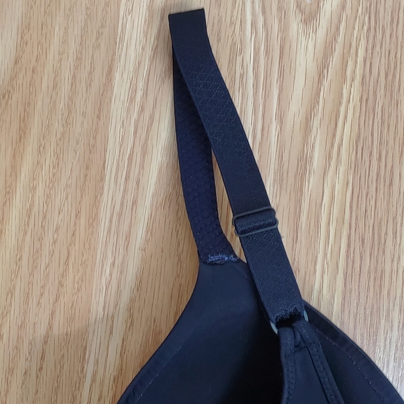 Vanity fair size 38D padded lace underwire bra black 3 row hook and eye comfort - Picture 6 of 7